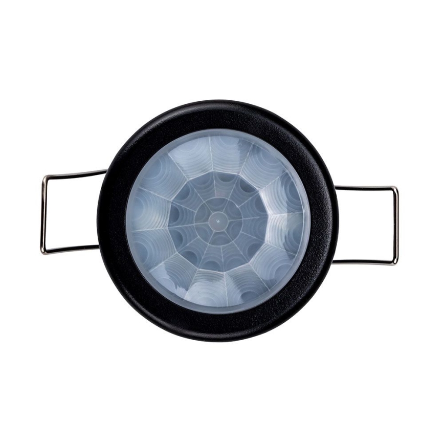 Sensor de movimiento empotrado PIR 360° 400W/230V negro