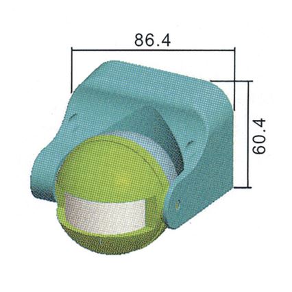 Sensor de movimiento exterior PIR B 180° 1200W/230V IP44 blanco