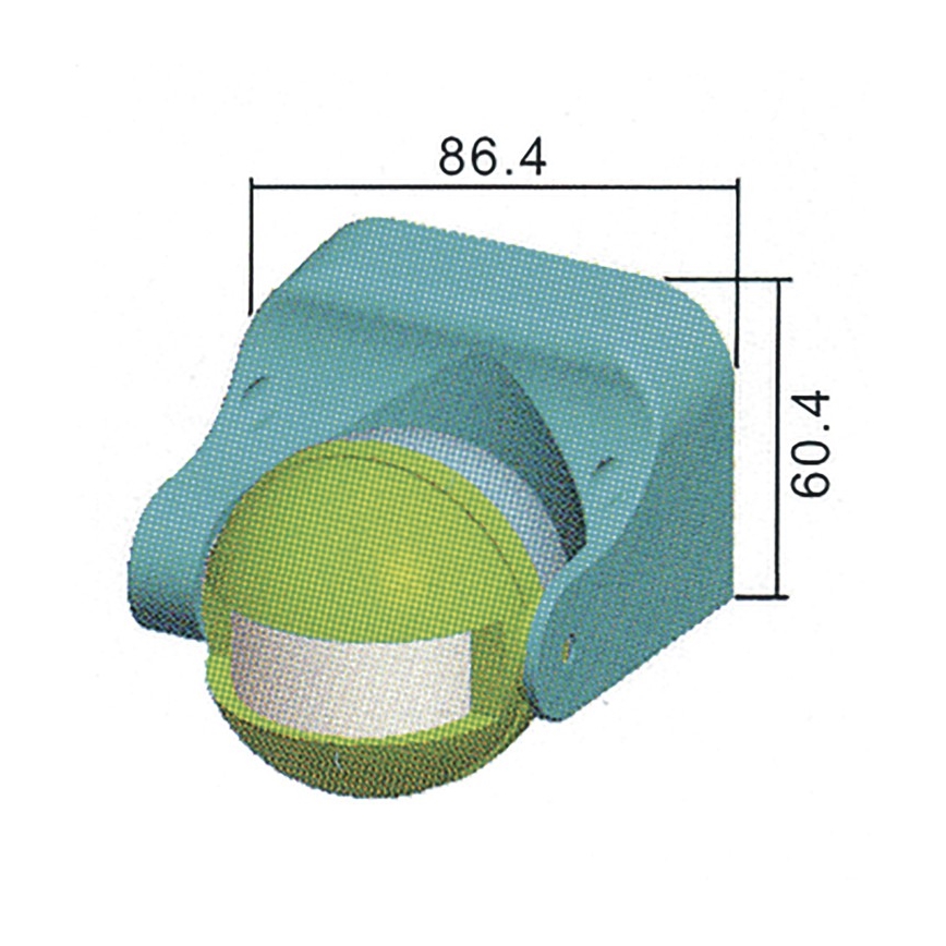 Sensor de movimiento exterior PIR B 180° 1200W/230V IP44 blanco
