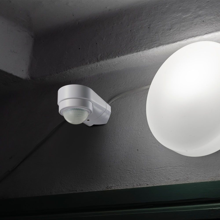 Sensor de movimiento exterior por infrarrojos 240° 600W/230V IP65 blanco