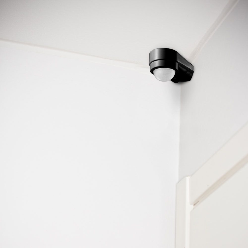 Sensor de movimiento exterior por infrarrojos 240° 600W/230V IP65 negro