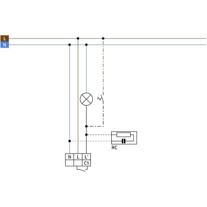 Sensor de movimiento para exterior LC-CLICK 140° IP44 negro