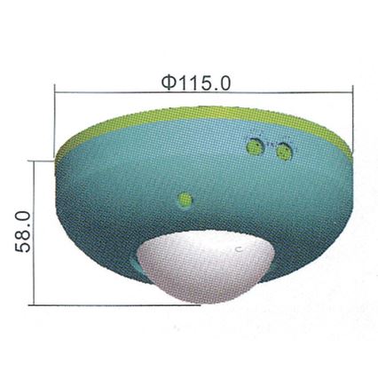 Sensor de movimiento PIR B 360° 1200W/230V blanco