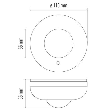 Sensor de movimiento PIR B 360° 1200W/230V blanco