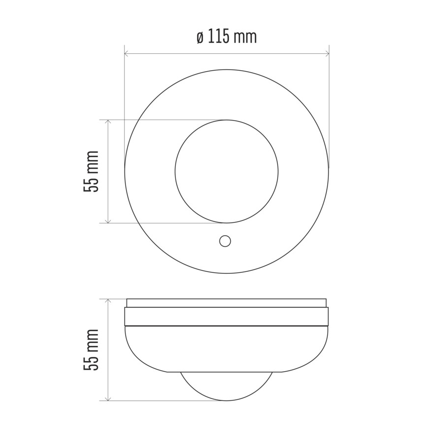 Sensor de movimiento PIR B 360° 1200W/230V blanco