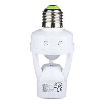 Sensor PIR para bombilla E27 blanco