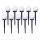SET 10x Lámpara solar LED LED/0,12W/1,2V 6500K IP44 negro/blanco