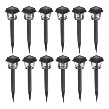 SET 12x Lámpara solar LED LED/0,06W/1,2V 6500K IP44