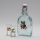 Set 1x botella de vidrio y 2x Vaso de chupito transparente con motivo de cereza