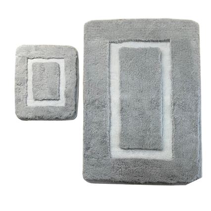 SET 2x Alfombra de baño 60/100 cm gris