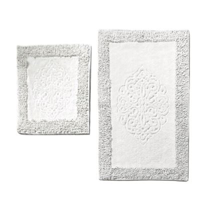 SET 2x Alfombra de baño PIANTE 60/100 cm blanco