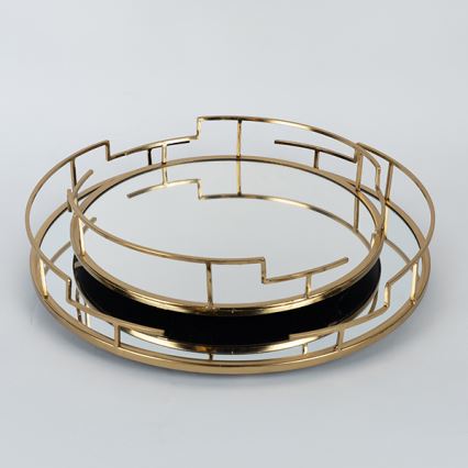 SET 2x Bandeja decorativa diá. 39/30,5 cm