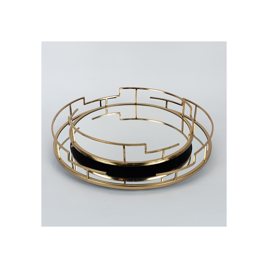 SET 2x Bandeja decorativa diá. 39/30,5 cm