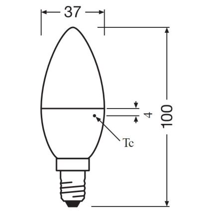 SET 2x Bombilla LED B35 E14/4,9W/230V 3000K - Osram