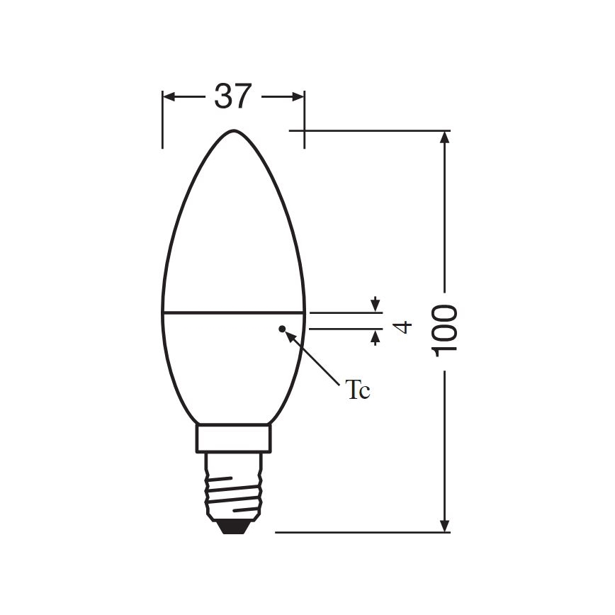 SET 2x Bombilla LED B35 E14/4,9W/230V 3000K - Osram