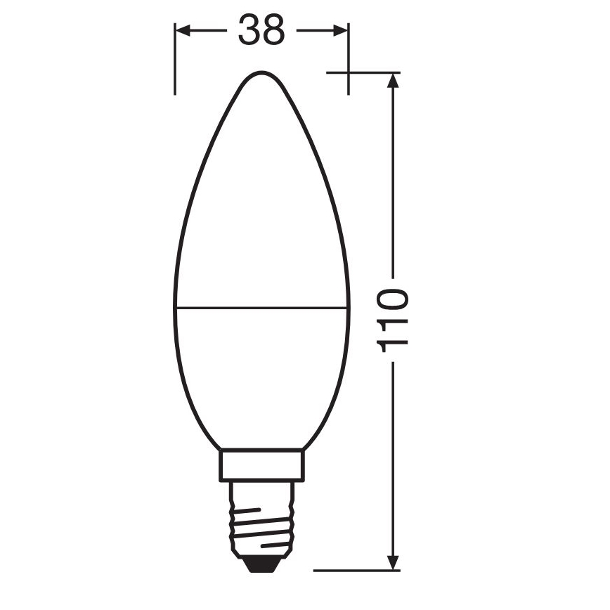SET 2x Bombilla LED B38 E14/7,5W/230V 3000K - Osram