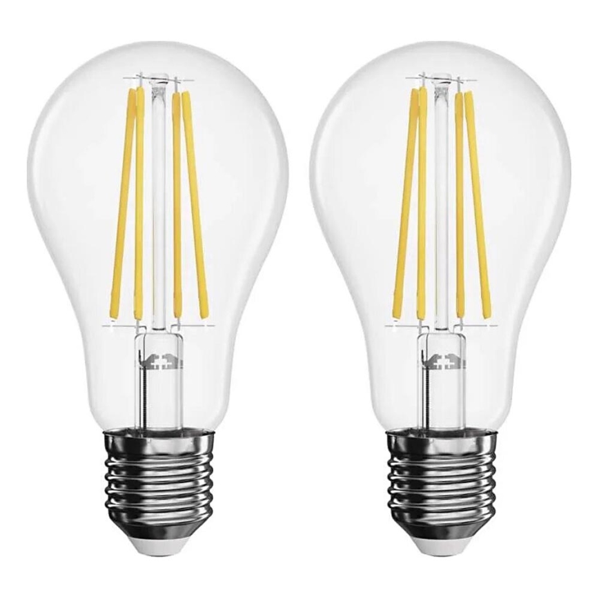SET 2x Bombilla LED FILAMENT A60 E27/5,9W/230V 2700K