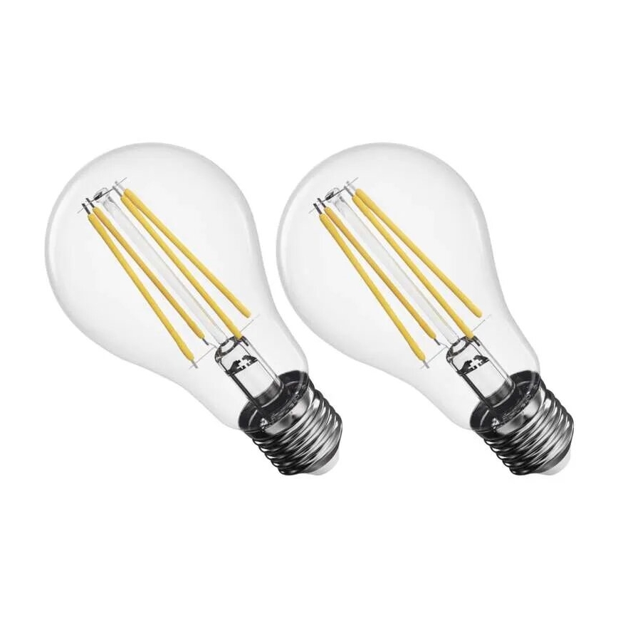 SET 2x Bombilla LED FILAMENT A60 E27/5,9W/230V 2700K