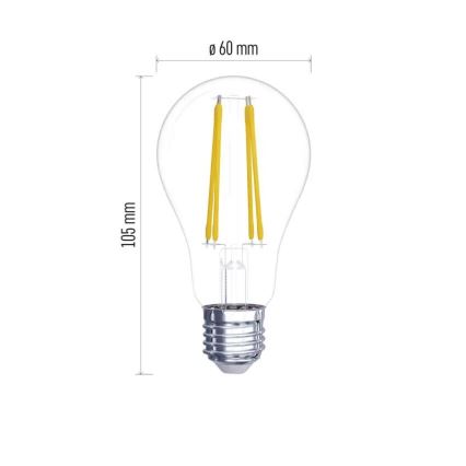 SET 2x Bombilla LED FILAMENT A60 E27/5,9W/230V 2700K