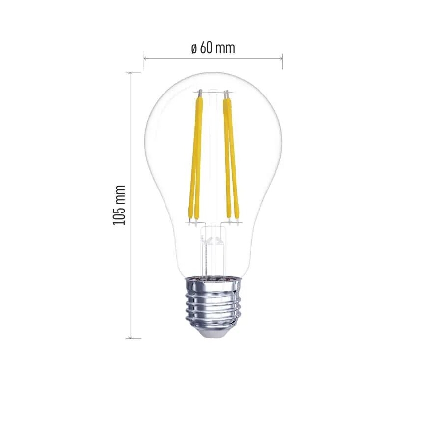 SET 2x Bombilla LED FILAMENT A60 E27/5,9W/230V 2700K