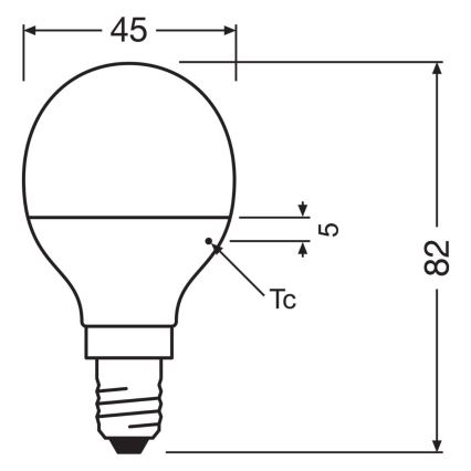 SET 2x Bombilla LED P45 E14/4,9W/230V 3000K - Osram