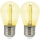 SET 2x Bombilla LED PARTY E27/0,3W/36V amarillo