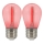 SET 2x Bombilla LED PARTY E27/0,3W/36V rojo