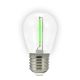 SET 2x Bombilla LED PARTY E27/0,3W/36V verde