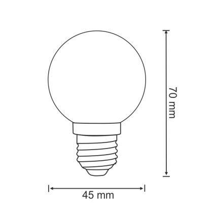 SET 2x bombilla LED PARTY E27/0,5W/36V blanco