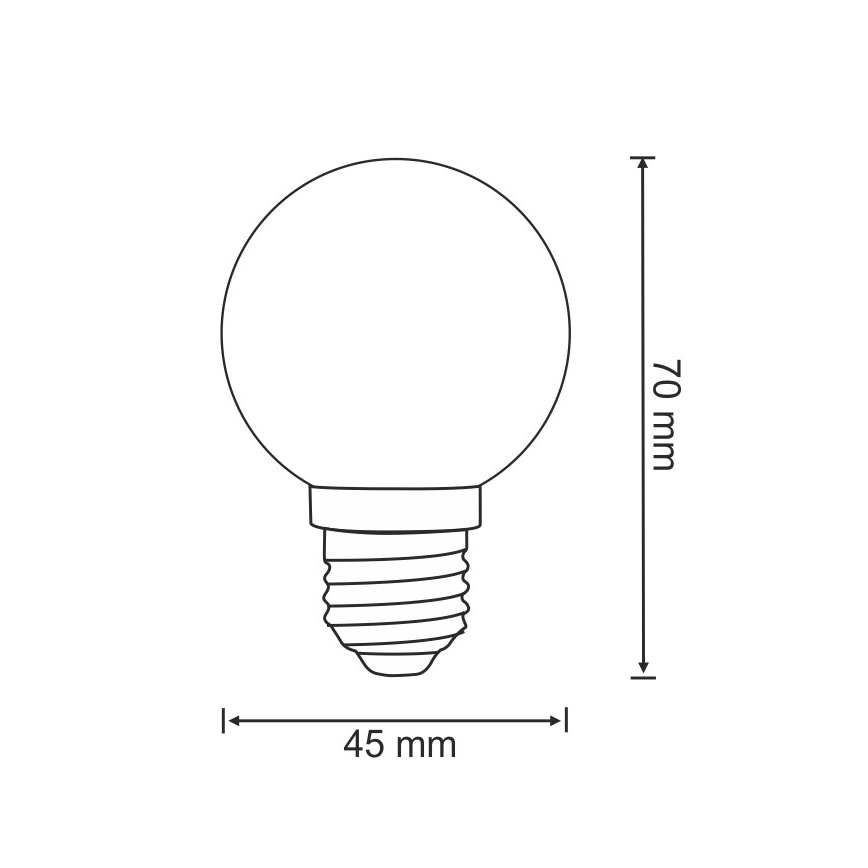 SET 2x bombilla LED PARTY E27/0,5W/36V blanco