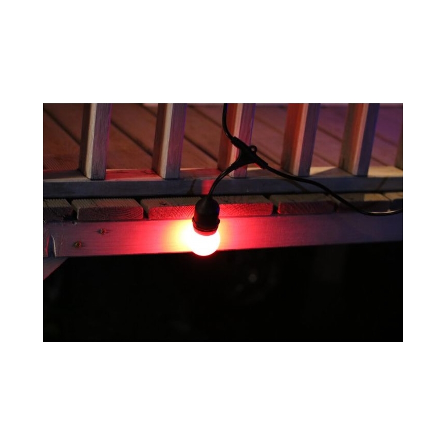 SET 2x bombilla LED PARTY E27/0,5W/36V roja