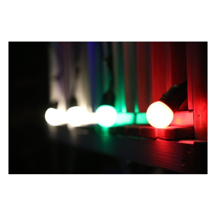 SET 2x bombilla LED PARTY E27/0,5W/36V verde