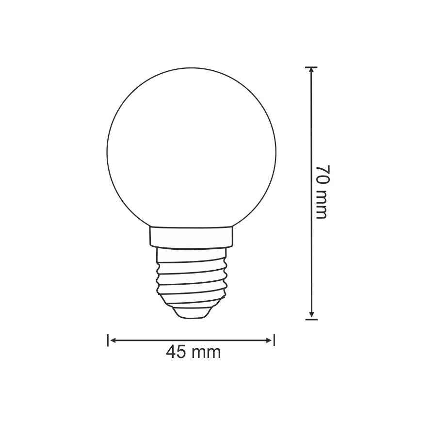 SET 2x bombilla LED PARTY E27/0,5W/36V verde