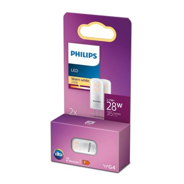 SET 2x Bombilla LED Philips G4/2,7W/12V 2700K