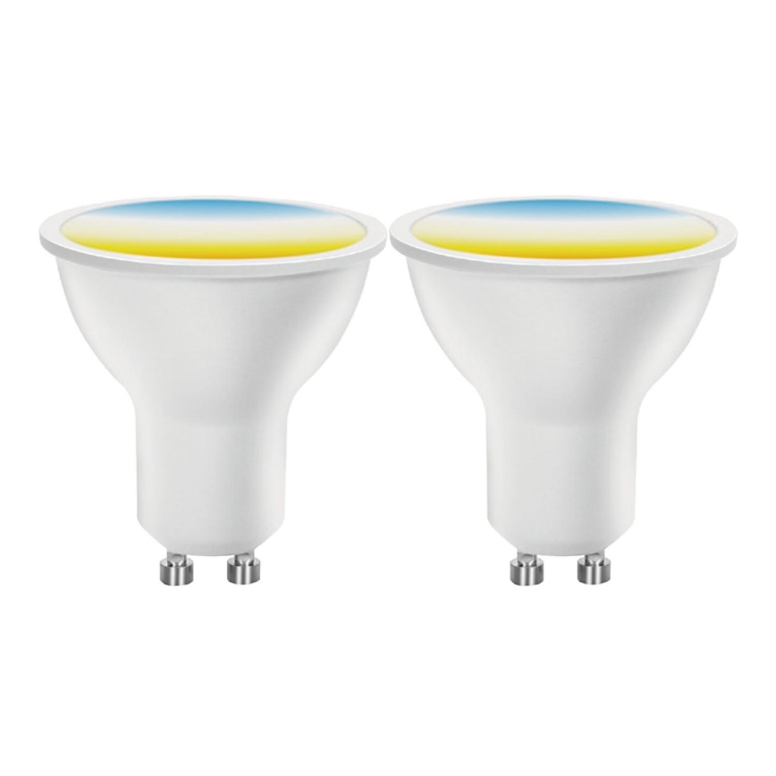 SET 2x Bombilla LED regulable MESH Inteligente GU10/6,5W/230V 2700-6500K + control remoto - Aigostar
