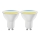 SET 2x Bombilla LED regulable MESH Inteligente GU10/6,5W/230V 2700-6500K + control remoto - Aigostar