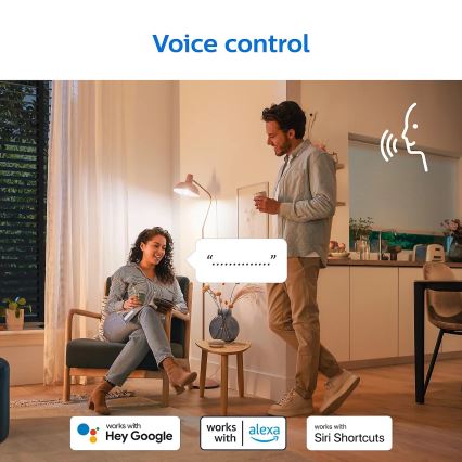SET 2x Bombilla LED regulable Philips A60 E27/8W/230V Wi-Fi