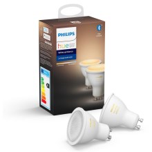 SET 2x Bombilla LED regulable Philips Hue WHITE AMBIANCE GU10/5W/230V 2200-6500K