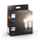SET 2x Bombilla LED regulable Philips Hue WHITE E27/9,5W/230V 2700K