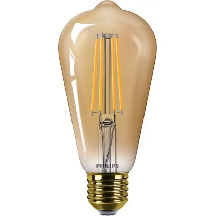 SET 2x Bombilla LED regulable VINTAGE Philips ST64 E27/4,2W/230V 2200K