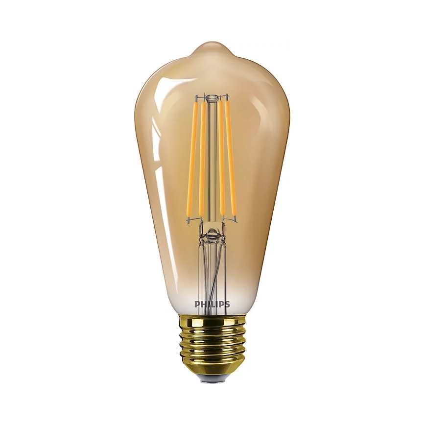 SET 2x Bombilla LED regulable VINTAGE Philips ST64 E27/4,2W/230V 2200K