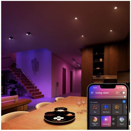 SET 2x Bombilla LED RGBW regulable Philips Hue White And Color Ambiance GU5,3/MR16/6,3W/12V 2000-6500K