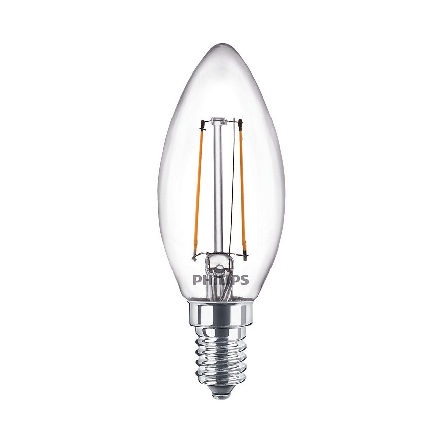 SET 2x Bombilla LED VINTAGE Philips E14/2W/230V 2700K