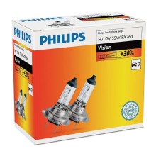 SET 2x Bombilla para coche Philips VISION 12972PRC2 H7 PX26d/55W/12V