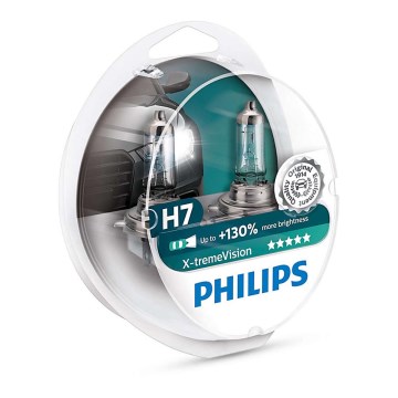 SET 2x Bombilla para coche Philips X-TREMEVISION 12972XV+S2 H7 PX26d/55W/12V