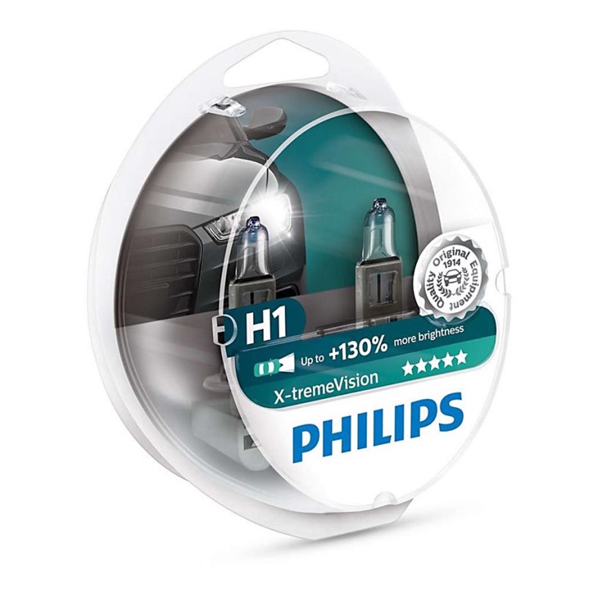 SET 2x Bombilla para el coche Philips X-TREME VISION 12258XVS2 H1 P14,5s/55W/12V