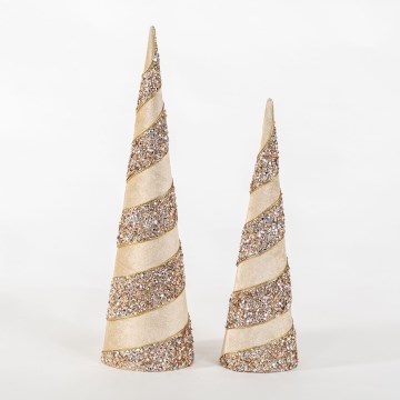 SET 2x Decoración de Navidad 40/50 cm árbol