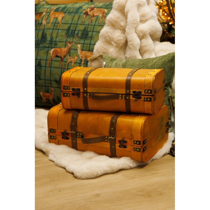 SET 2x Decoración de Navidad 45/40 cm Maleta