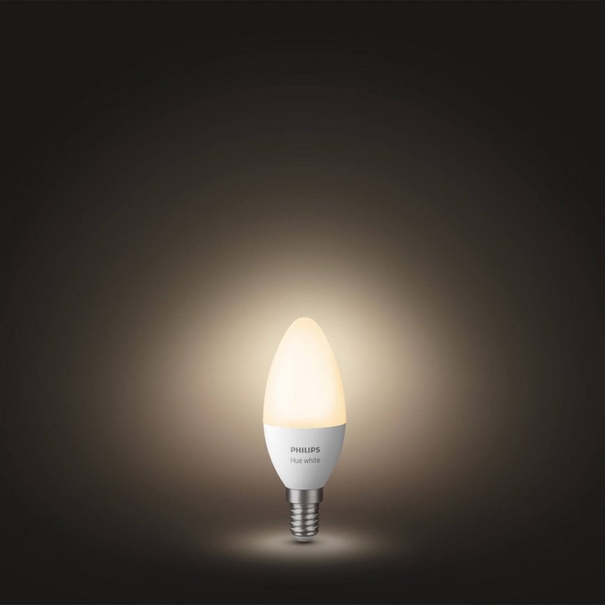 SET 2x LED Bombilla regulable Philips HUE WHITE E14/5,5W/230V