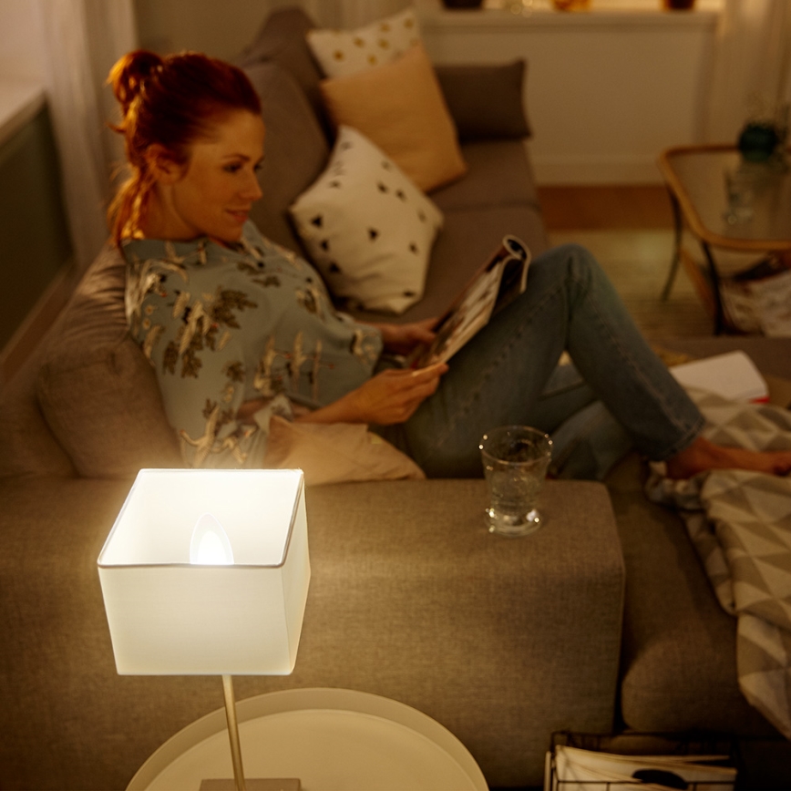 SET 2x LED Bombilla regulable Philips HUE WHITE E14/5,5W/230V